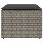 Garden stool with gray synthetic rattan cushion 55x55x37cm by , Outdoor ottomans - Ref: Foro24-366117, Price: 54,89 €, Discou...