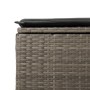 Garden stool with gray synthetic rattan cushion 55x55x37cm by , Outdoor ottomans - Ref: Foro24-366117, Price: 54,89 €, Discou...