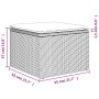 Garden stool with gray synthetic rattan cushion 55x55x37cm by , Outdoor ottomans - Ref: Foro24-366117, Price: 54,89 €, Discou...