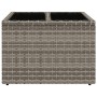 Mesa de jardín superficie de cristal ratán PE gris 55x55x37 cm de , Mesas de jardín - Ref: Foro24-366120, Precio: 92,77 €, De...