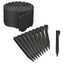 Nature Set de bordes de jardín con picas negro 13 cm x 12 m de , Ribetes y bordes para jardín - Ref: Foro24-447505, Precio: 5...