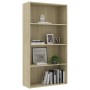 4-tier oak-colored plywood shelf 80x30x151.5cm by , Bookcases and shelves - Ref: Foro24-801020, Price: 124,99 €, Discount: %