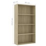 4-stufiges Regal aus eichenfarbenem Sperrholz, 80 x 30 x 151,5 cm von , Bücherregale und Regale - Ref: Foro24-801020, Preis: ...