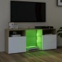 TV-Schrank mit LED-Leuchten in Weiß und Sonoma-Eiche 120x30x50 cm von , TV-Möbel - Ref: Foro24-804306, Preis: 105,99 €, Rabat...