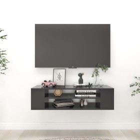 Gray plywood hanging TV cabinet 100x30x26.5 cm by , TV Furniture - Ref: Foro24-806231, Price: 41,78 €, Discount: %