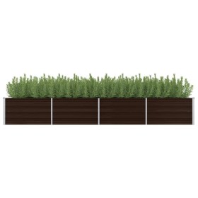 Brown galvanized steel flower bed 320x80x45 cm by vidaXL, Pots and planters - Ref: Foro24-45716, Price: 61,44 €, Discount: %