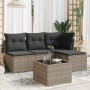 Garden sofa set with 5-piece synthetic rattan gray cushions by , Garden sets - Ref: Foro24-3217510, Price: 282,62 €, Discount: %