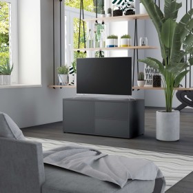 Gray plywood TV cabinet 80x34x36 cm by , TV Furniture - Ref: Foro24-801852, Price: 47,57 €, Discount: %