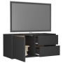 Gray plywood TV cabinet 80x34x36 cm by , TV Furniture - Ref: Foro24-801852, Price: 47,94 €, Discount: %