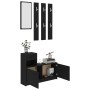 Juego de muebles de recibidor aglomerado negro de , Armarios roperos - Ref: Foro24-3056487, Precio: 223,06 €, Descuento: %