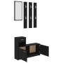 Juego de muebles de recibidor aglomerado negro de , Armarios roperos - Ref: Foro24-3056487, Precio: 223,06 €, Descuento: %