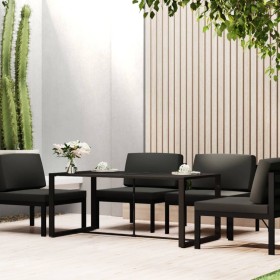 Anthracite gray aluminum garden dining table 120x60x66cm by , Garden tables - Ref: Foro24-318312, Price: 122,54 €, Discount: %