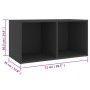 Muebles de salón 3 piezas madera de ingeniería gris de , Muebles TV - Ref: Foro24-3079981, Precio: 111,99 €, Descuento: %