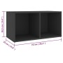 Muebles de salón 5 piezas madera de ingeniería gris de , Muebles TV - Ref: Foro24-3080008, Precio: 139,92 €, Descuento: %