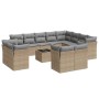 Set sofás de jardín con cojines 13 pzas ratán sintético beige de , Conjuntos de jardín - Ref: Foro24-3250378, Precio: 948,82 ...