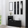 Black plywood entrance cabinet 100x25x76.5 cm by , Wardrobes - Ref: Foro24-802841, Price: 116,99 €, Discount: %