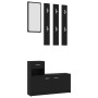 Black plywood entrance cabinet 100x25x76.5 cm by , Wardrobes - Ref: Foro24-802841, Price: 116,99 €, Discount: %