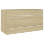 Sonoma oak plywood 2-piece bathroom furniture set by , Bathroom furniture - Ref: Foro24-804848, Price: 72,09 €, Discount: %