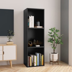 Black plywood bookcase/TV cabinet 36x30x114 cm by , Bookcases and shelves - Ref: Foro24-800136, Price: 45,99 €, Discount: %