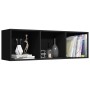 Black plywood bookcase/TV cabinet 36x30x114 cm by , Bookcases and shelves - Ref: Foro24-800136, Price: 46,08 €, Discount: %