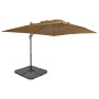 Garden umbrella with portable taupe base by vidaXL, Umbrellas - Ref: Foro24-276349, Price: 425,04 €, Discount: %