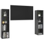 Muebles de salón 2 piezas madera de ingeniería gris brillo de , Muebles TV - Ref: Foro24-3079924, Precio: 102,25 €, Descuento: %