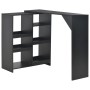 Mesa de bar con estantería móvil negro 138x39x110 cm de , Mesas de cocina y de comedor - Ref: Foro24-280223, Precio: 136,97 €...