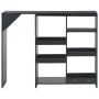 Mesa de bar con estantería móvil negro 138x39x110 cm de , Mesas de cocina y de comedor - Ref: Foro24-280223, Precio: 136,97 €...