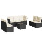 8-piece garden sofa set and black synthetic rattan cushions by , Garden sets - Ref: Foro24-3217416, Price: 471,63 €, Discount: %