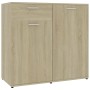 Plywood sideboard in Sonoma oak color 80x36x75 cm by , Sideboards - Ref: Foro24-801826, Price: 105,06 €, Discount: %