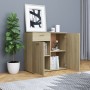 Sonoma Sideboard aus Eiche mit farbigem Sperrholz 80x36x75 cm von , Sideboards - Ref: Foro24-801826, Preis: 105,99 €, Rabatt: %