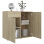 Plywood sideboard in Sonoma oak color 80x36x75 cm by , Sideboards - Ref: Foro24-801826, Price: 105,06 €, Discount: %