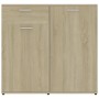 Plywood sideboard in Sonoma oak color 80x36x75 cm by , Sideboards - Ref: Foro24-801826, Price: 105,06 €, Discount: %