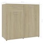 Plywood sideboard in Sonoma oak color 80x36x75 cm by , Sideboards - Ref: Foro24-801826, Price: 105,06 €, Discount: %