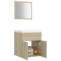 Bathroom furniture set made of Sonoma oak engineered wood by , Bathroom furniture - Ref: Foro24-3070859, Price: 121,10 €, Dis...