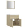 Juego de muebles de baño madera de ingeniería roble Sonoma de , Muebles de baño - Ref: Foro24-3070859, Precio: 121,10 €, Desc...