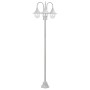 Farolas de jardín con 3 luces aluminio blanca E27 220 cm de , Iluminación de exterior - Ref: Foro24-44206, Precio: 166,29 €, ...