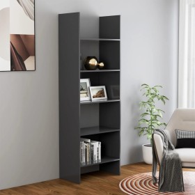 Estantería de madera contrachapada gris 60x35x180 cm de , Librerías y estanterías - Ref: Foro24-803409, Precio: 84,57 €, Desc...