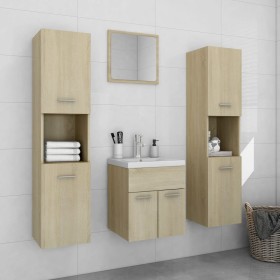 Sonoma Oak Engineered Wood Bathroom Furniture Set by , Bathroom furniture - Ref: Foro24-3071489, Price: 295,02 €, Discount: %