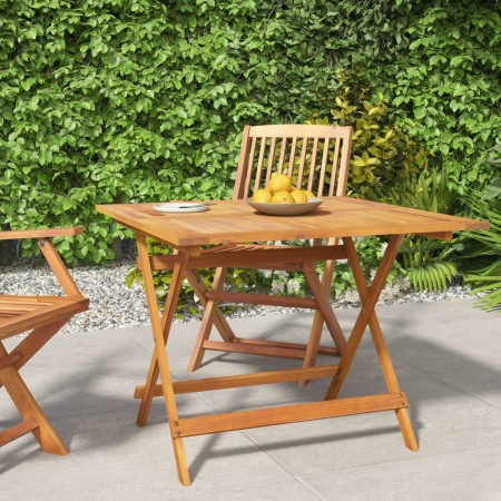 Folding solid acacia wood garden table 90x90x75 cm by , Garden tables - Ref: Foro24-319671, Price: 142,85 €, Discount: %