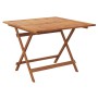 Folding solid acacia wood garden table 90x90x75 cm by , Garden tables - Ref: Foro24-319671, Price: 142,85 €, Discount: %