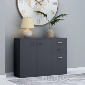 Gray plywood sideboard 105x30x75 cm by , Sideboards - Ref: Foro24-800695, Price: 126,82 €, Discount: %