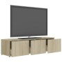 TV-Schrank aus eichenfarbenem Sperrholz, 120 x 34 x 30 cm von , TV-Möbel - Ref: Foro24-801871, Preis: 74,99 €, Rabatt: %