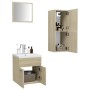 Juego de muebles de baño madera de ingeniería roble Sonoma de , Muebles de baño - Ref: Foro24-3070994, Precio: 75,99 €, Descu...