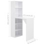 Mesa de bar con estantería blanca 115x59x200 cm de , Mesas de cocina y de comedor - Ref: Foro24-280227, Precio: 179,83 €, Des...