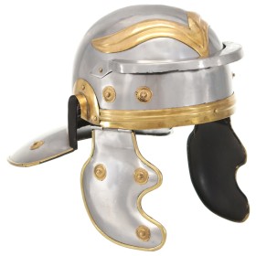 Replica of Roman soldier helmet role-playing silver steel by , Collectible weapons - Ref: Foro24-286210, Price: 67,86 €, Disc...