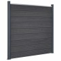 Juego de paneles de valla WPC gris 180x186 cm de , Paneles de vallas - Ref: Foro24-3211827, Precio: 393,56 €, Descuento: %