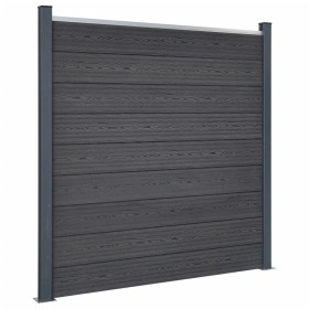 Gray WPC Fence Panel Set 180x186 cm by , fence panels - Ref: Foro24-3211827, Price: 382,20 €, Discount: %