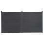 Gray WPC Fence Panel Set 353x186 cm by , fence panels - Ref: Foro24-3211831, Price: 704,33 €, Discount: %