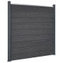 Gray WPC Fence Panel Set 353x186 cm by , fence panels - Ref: Foro24-3211831, Price: 704,33 €, Discount: %